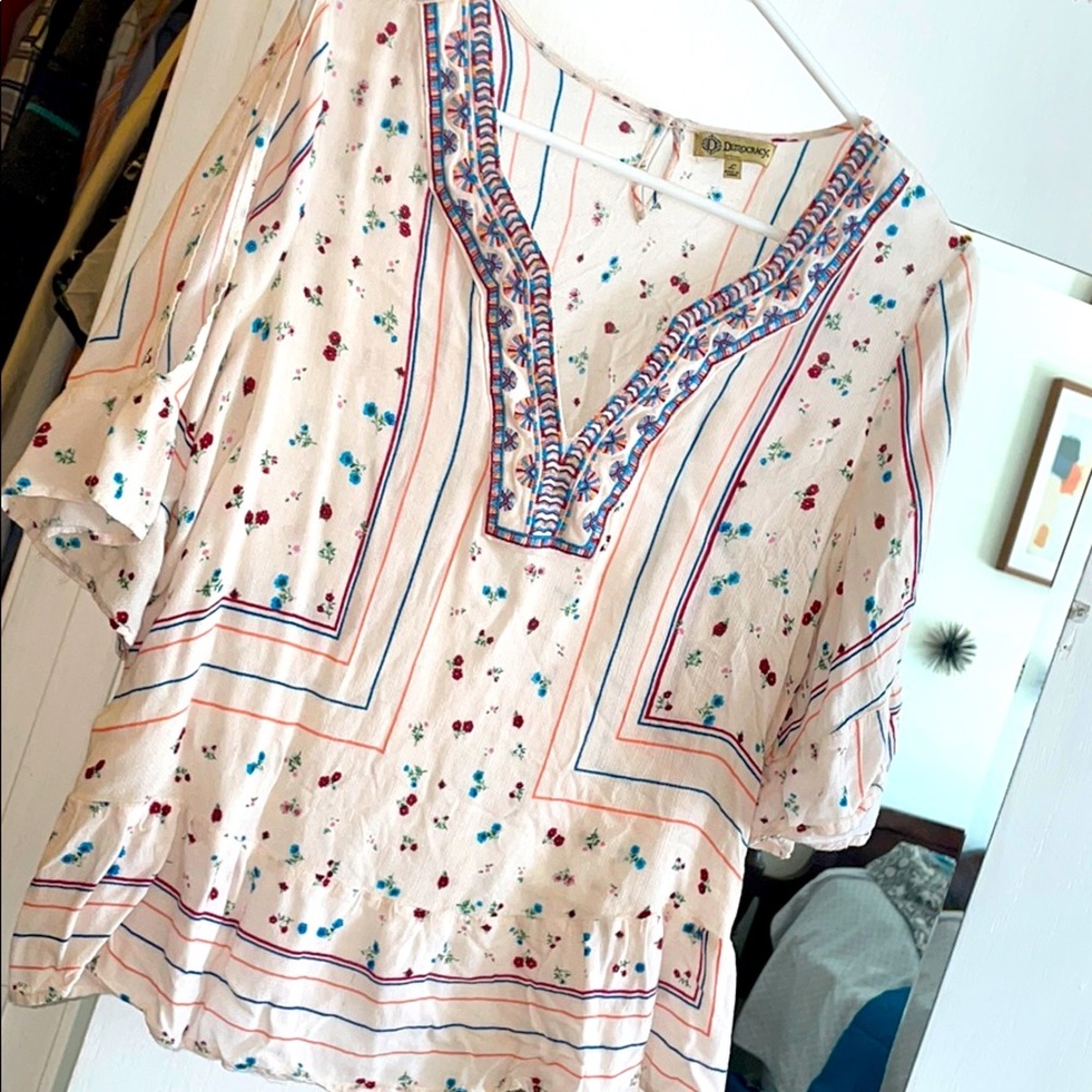Democracy brand-boho style blouse